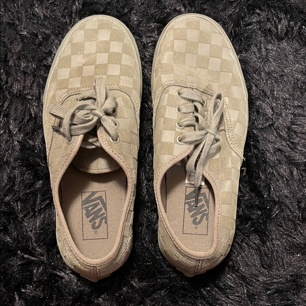 Vans Men's Forest Green Checkered Sneakers